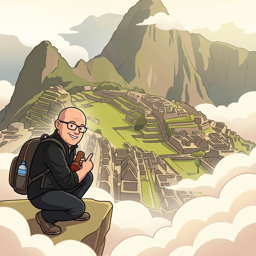 Mike Lambert, Author of the Magic Fingers, at Machu Pichu