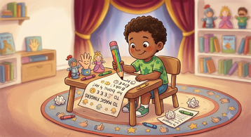 Child writing to the Magic Fingers and Mike Lambert